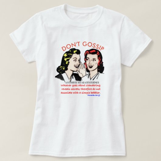 NIET GOSSIP T-SHIRT (Design voorkant)