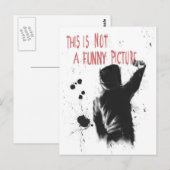 Niet grappig briefkaart (Voorkant / Achterkant)