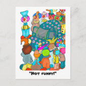 Niet grappig! briefkaart (Voorkant)