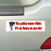 Niet grappig bumpersticker (Op auto)