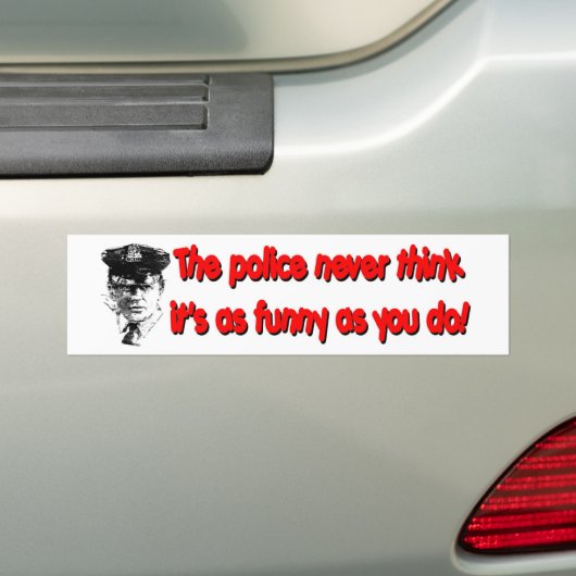 Niet grappig bumpersticker (Op auto)