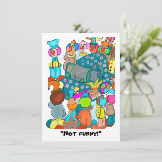 Niet grappig! Enkele kaart (Staand voorkant)