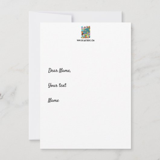 Niet grappig! Enkele kaart (Achterkant)