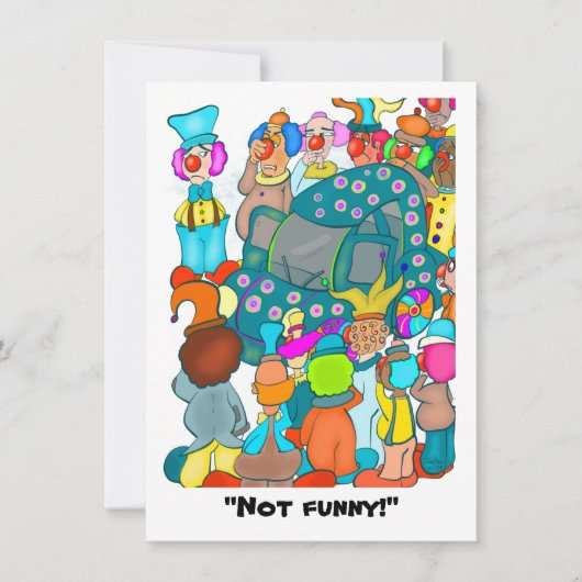 Niet grappig! Enkele kaart (Voorkant)