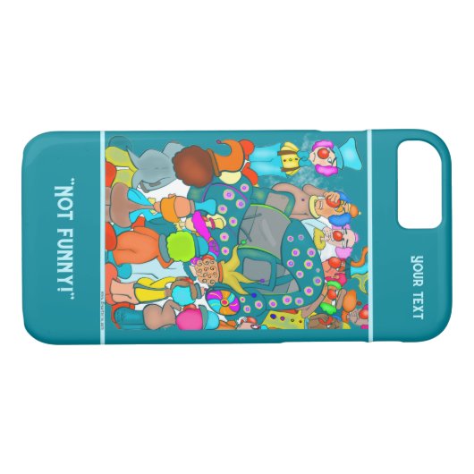 Niet grappig iPhone hoesje (Achterkant (Horizontaal))