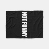Niet Grappig Sarcasme Humor Quote Meme Ontwerp Fleece Deken (Voorkant (Horizontaal))