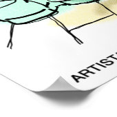 Niet grappige gepubliceerde cartoon op poster (toc (Hoek)