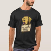 Niet Guilty Dog Mugshot gevangenis T-shirt (Voorkant)