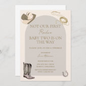 Niet Haar Eerste Rodeo Baby Sprinkle Uitnodiging (Voorkant / Achterkant)