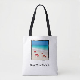 Niet haasten - Minimalistisch strand Tote Bag
