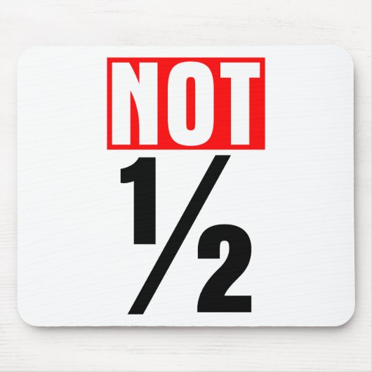 Niet half muismat (Voorkant)