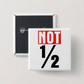 Niet half vierkante button 5,1 cm (Voorkant /achterkant)