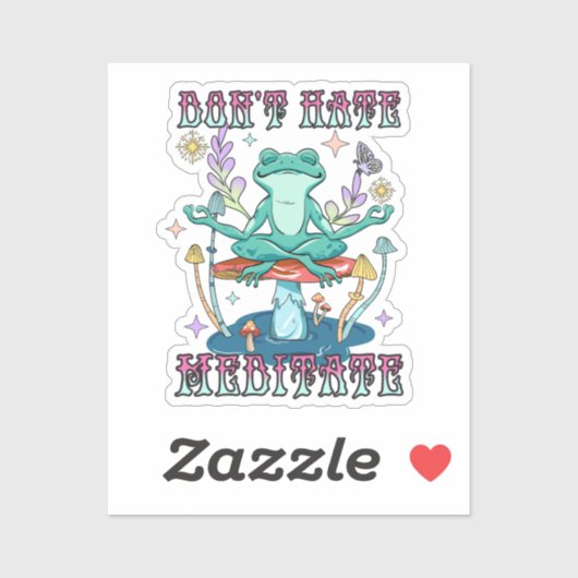 Niet haten, Meditate Sticker (Vel)
