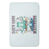 "Niet haten, mediteren" | Vreedzame kikker en bloe Badmat (Voorkant Verticaal)