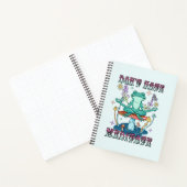 "Niet haten, mediteren" | Vreedzame kikker en bloe Notitieboek (Binnen)