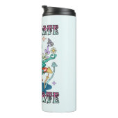 "Niet haten, mediteren" | Vreedzame kikker en bloe Thermosbeker (Geroteerd rechts)