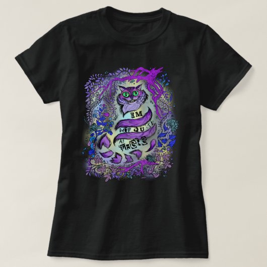 Niet helemaal hier, Crazy Cat T-shirt (Design voorkant)