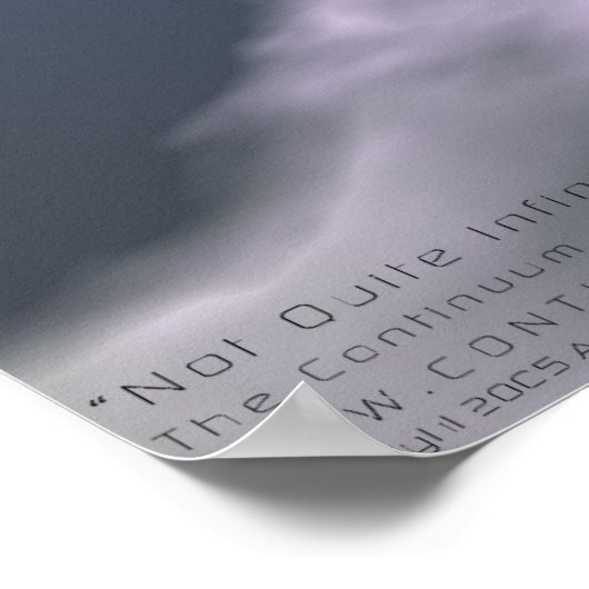 Niet helemaal oneindig poster (Hoek)