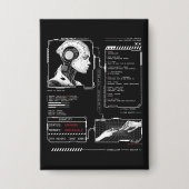 Niet herkend - Techno-Brutalist Streetwear Design Button (Voorkant)