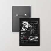 Niet herkend - Techno-Brutalist Streetwear Design Button (Voorkant / Achterkant)