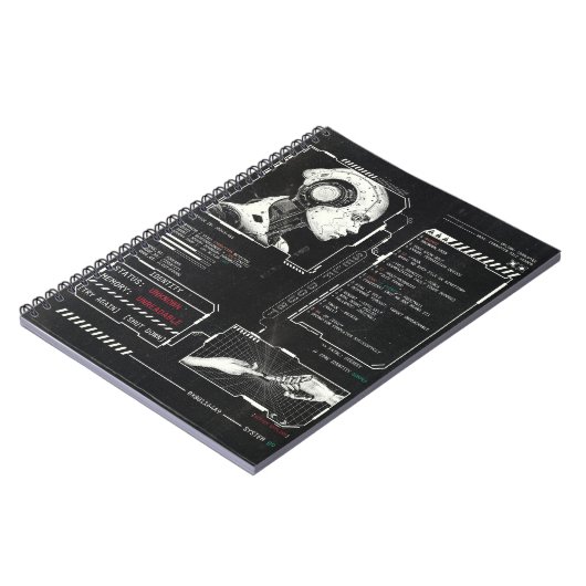 Niet herkend - Techno-Brutalist Streetwear Design Notitieboek (Linkerzijde)