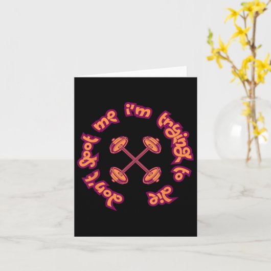 Niet herkennen Ik probeer te sterven Gym Bodybuild Kaart (Gele Bloem)