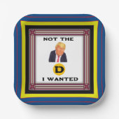 Niet het diploma dat ik wilde papieren bord (Voorkant)