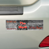 niet het merk van het beest dragen bumpersticker (Op auto)