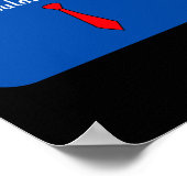 Niet het President - blauw Poster (Hoek)