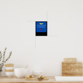 Niet het President - blauw Poster (Keuken)