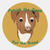 Niet het ras ronde sticker (Voorkant)