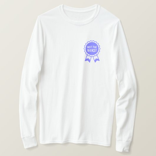 Niet het slechtste blauwe lint t-shirt (Design voorkant)