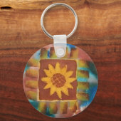 Niet het Sunflower Quilt Square van je oma Sleutelhanger (Voorkant)