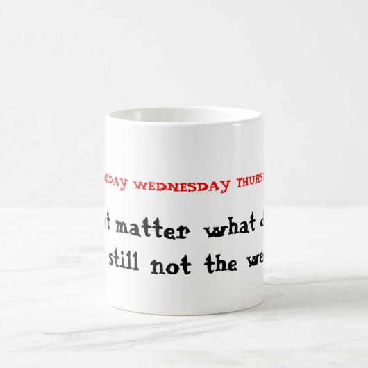 Niet het weekend koffiemok (Center)