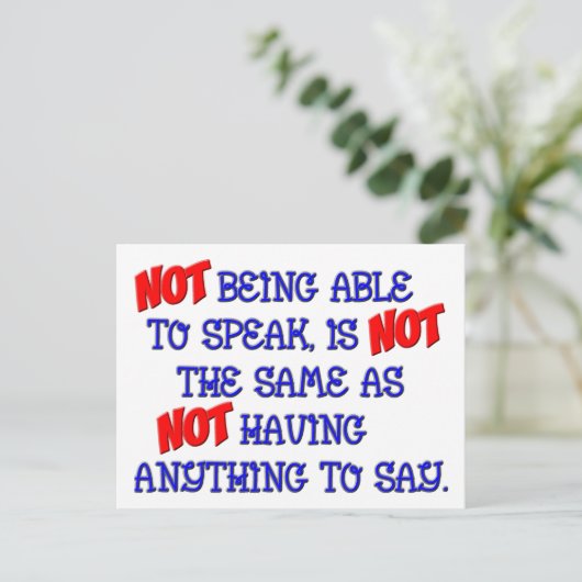 Niet hetzelfde briefkaart (Staand voorkant)