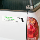 Niet hier Nu niet Bumpersticker - Wit (Op Truck)