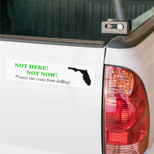 Niet hier Nu niet Bumpersticker - Wit (Op Truck)