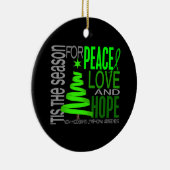 Niet-Hodgkin lymfoom Kerstmis 1 Keramisch Ornament (Rechts)