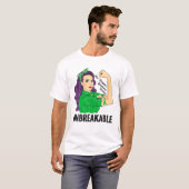 Niet-Hodgkin lymfoom, onbreekbare aardewerken T-shirt (Voorkant volledig)