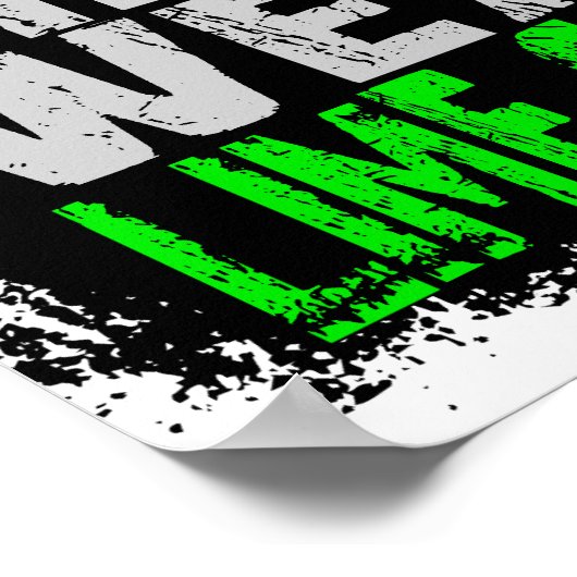 Niet-Hodgkin lymfoom Real Mannen Draag Lime Green Poster (Hoek)