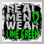 Niet-Hodgkin lymfoom Real Mannen Draag Lime Green Poster (Voorkant)