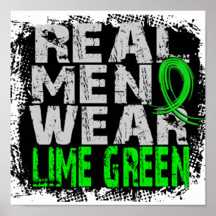 Niet-Hodgkin lymfoom Real Mannen Draag Lime Green Poster