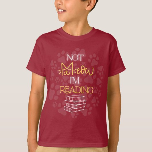 Niet hoe ik kattenkunst lees t-shirt (Voorkant)