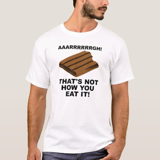Niet hoe je het eet Funny T-shirt (Voorkant)