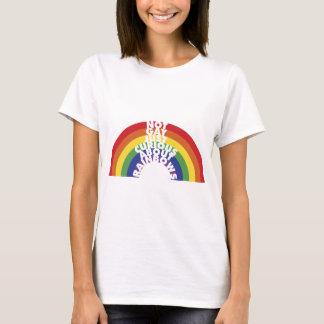 Niet homo - gewoon nieuwsgierig naar regenbogen t-shirt