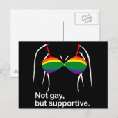 Niet homo maar ondersteunende bh.png briefkaart (Voorkant / Achterkant)