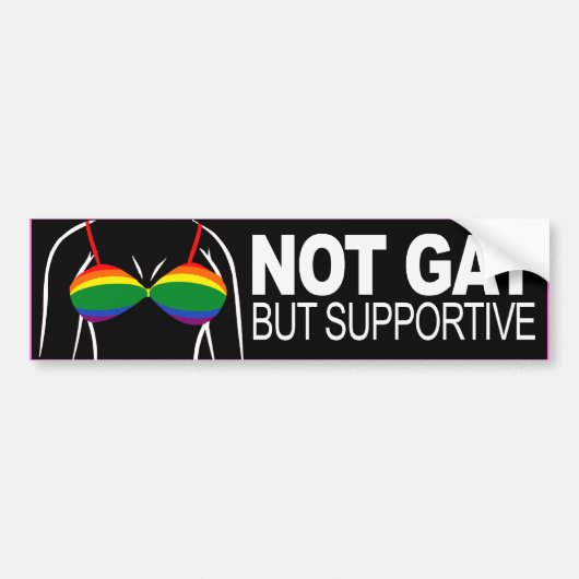 NIET HOMO MAAR STEUNEND BH -.png Bumpersticker (Voorkant)