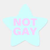 Niet homo ster sticker (Voorkant)