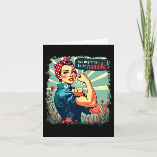 Niet hopen op nederige Kamala Harris feministische Kaart (Voorkant)