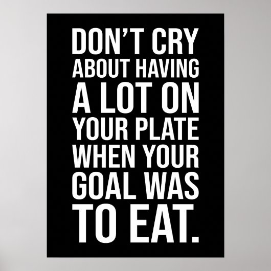 Niet huilen - Husttle succes Motivatie Poster (Voorkant)